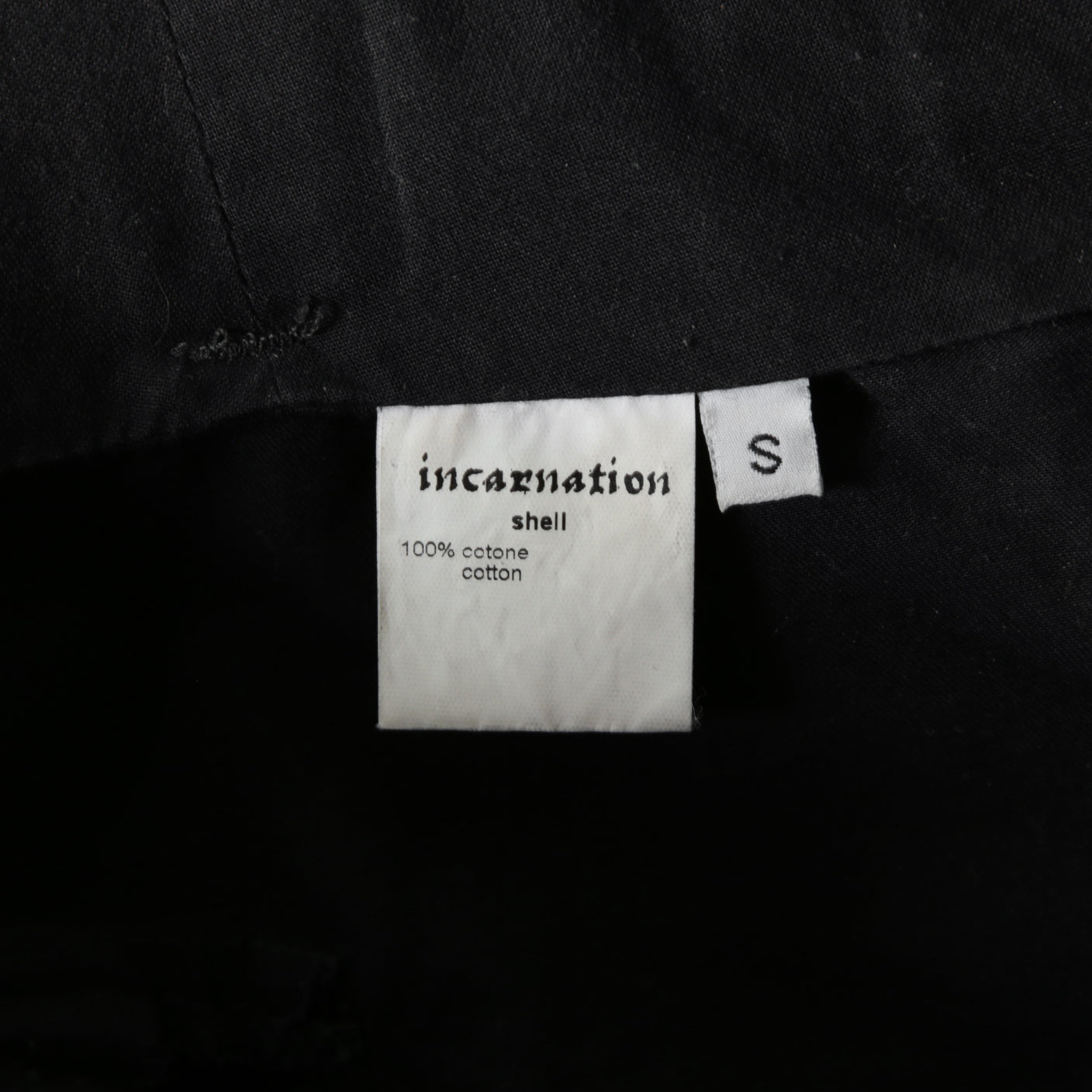 incarnation インカネーション / Long Darts Center Seam Cropped Pants / クロップド パンツ / size S (BLACK)