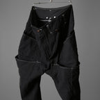 incarnation インカネーション / 美品 Garage eden別注/ Object dyed W POCKET with SNAT PACK PANTS / size S (BLACK)