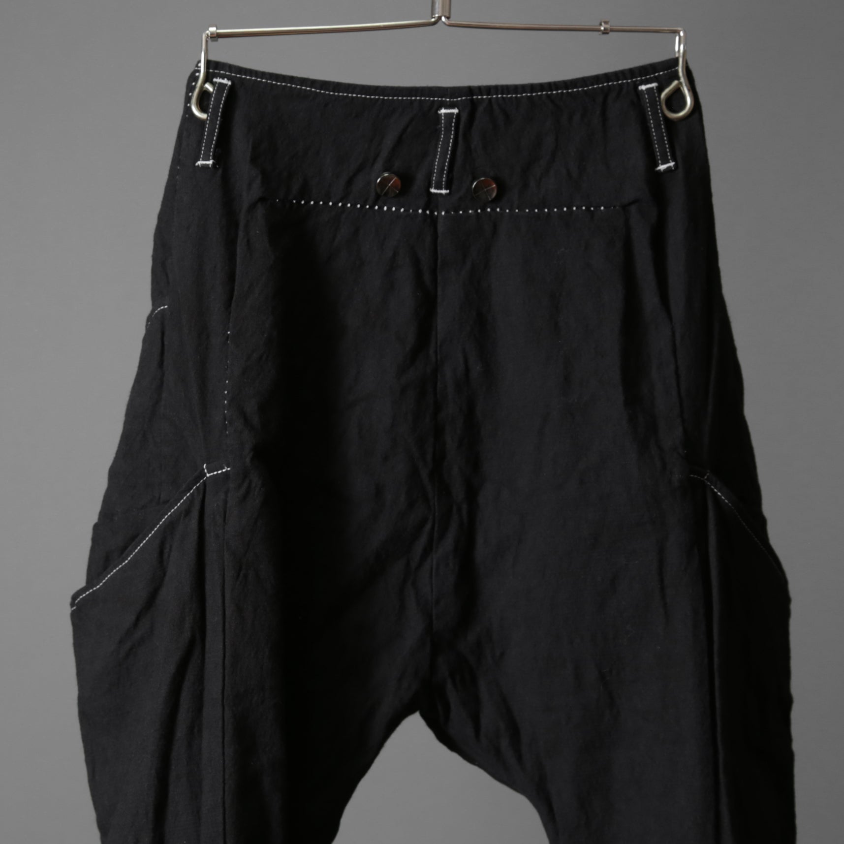 incarnation インカネーション / 美品 Garage eden別注/ Object dyed W POCKET with SNAT PACK PANTS / size S (BLACK)