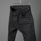 BALMAIN バルマン / ブラックバイカーデニム パンツ / S5HT551C710 / size 29 (BLACK）