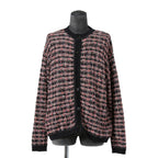 Iroquois イロコイ / 2023SS ツイード ニット カーディガン / size 2 (PINK x BLACK)