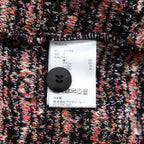 Iroquois イロコイ / 2023SS ツイード ニット カーディガン / size 2 (PINK x BLACK)