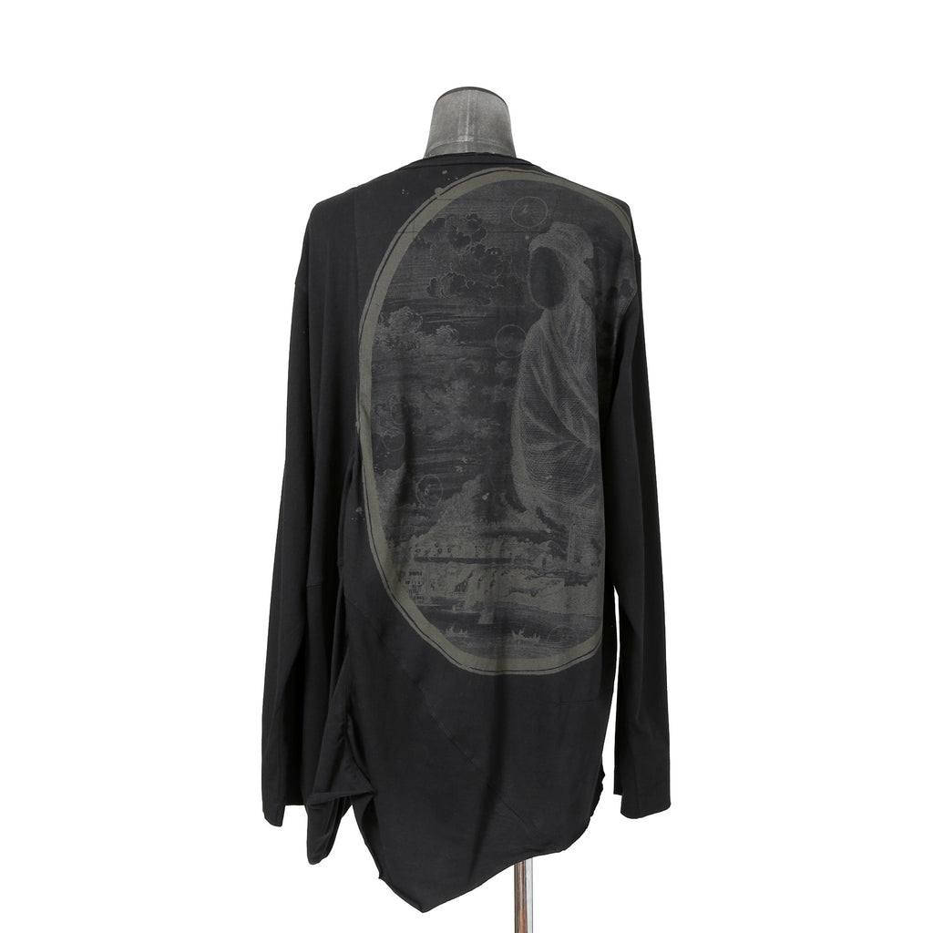 美品 ZIGGY CHEN ジギーチェン / 2024AW バックプリント 長袖Tシャツ / size 46 （BLACK）