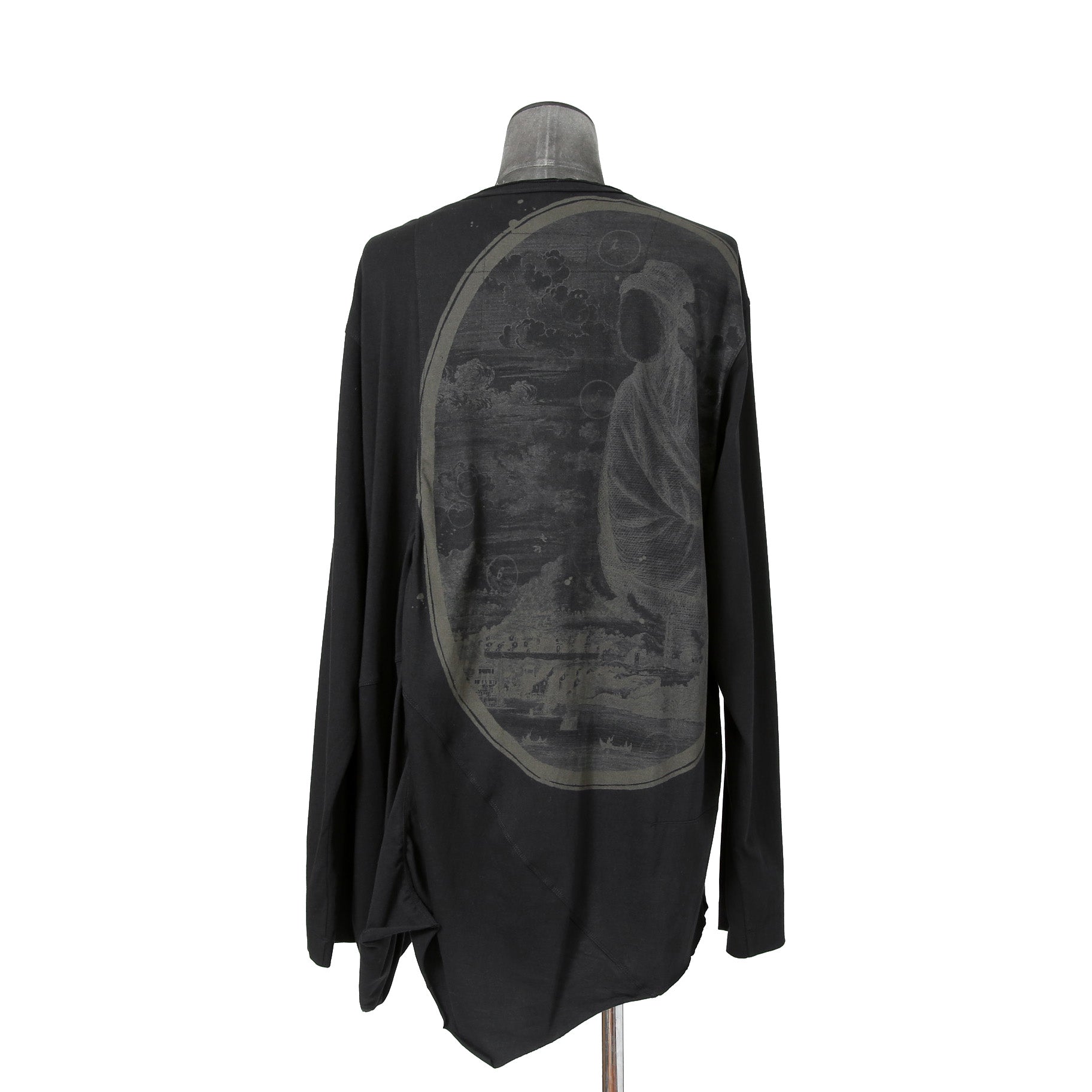 美品 ZIGGY CHEN ジギーチェン / 2024AW バックプリント 長袖Tシャツ / size 46 （BLACK）