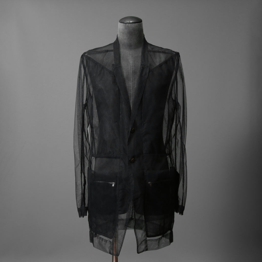 Rick Owens リックオウエンス / 23SS EDFU / LIDO Tulle Blazer / シアー素材 リド ジャケット / RR01C4723TU / size 50 ( BLACK)