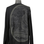 美品 ZIGGY CHEN ジギーチェン / 2024AW バックプリント 長袖Tシャツ / size 46 （BLACK）