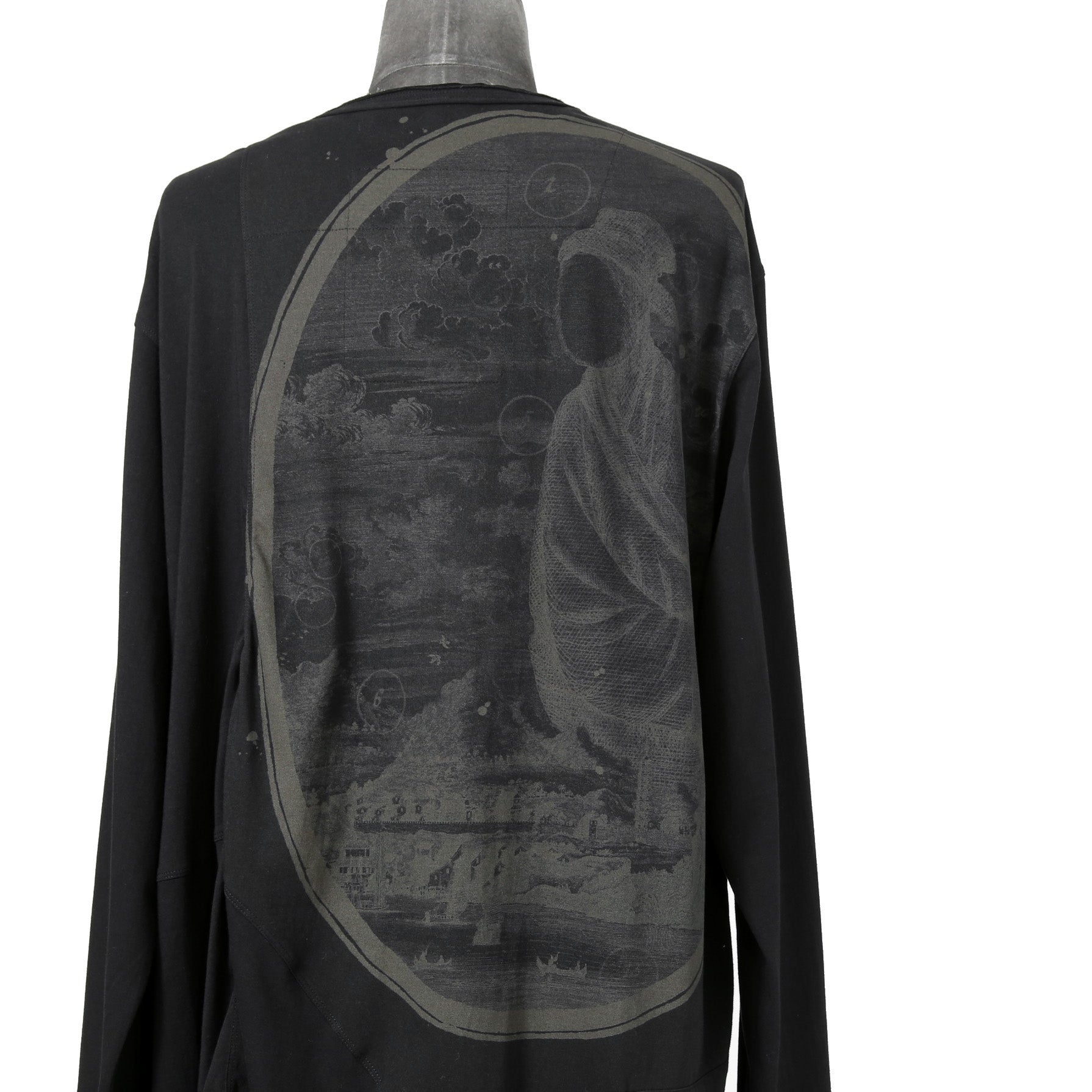 美品 ZIGGY CHEN ジギーチェン / 2024AW バックプリント 長袖Tシャツ / size 46 （BLACK）