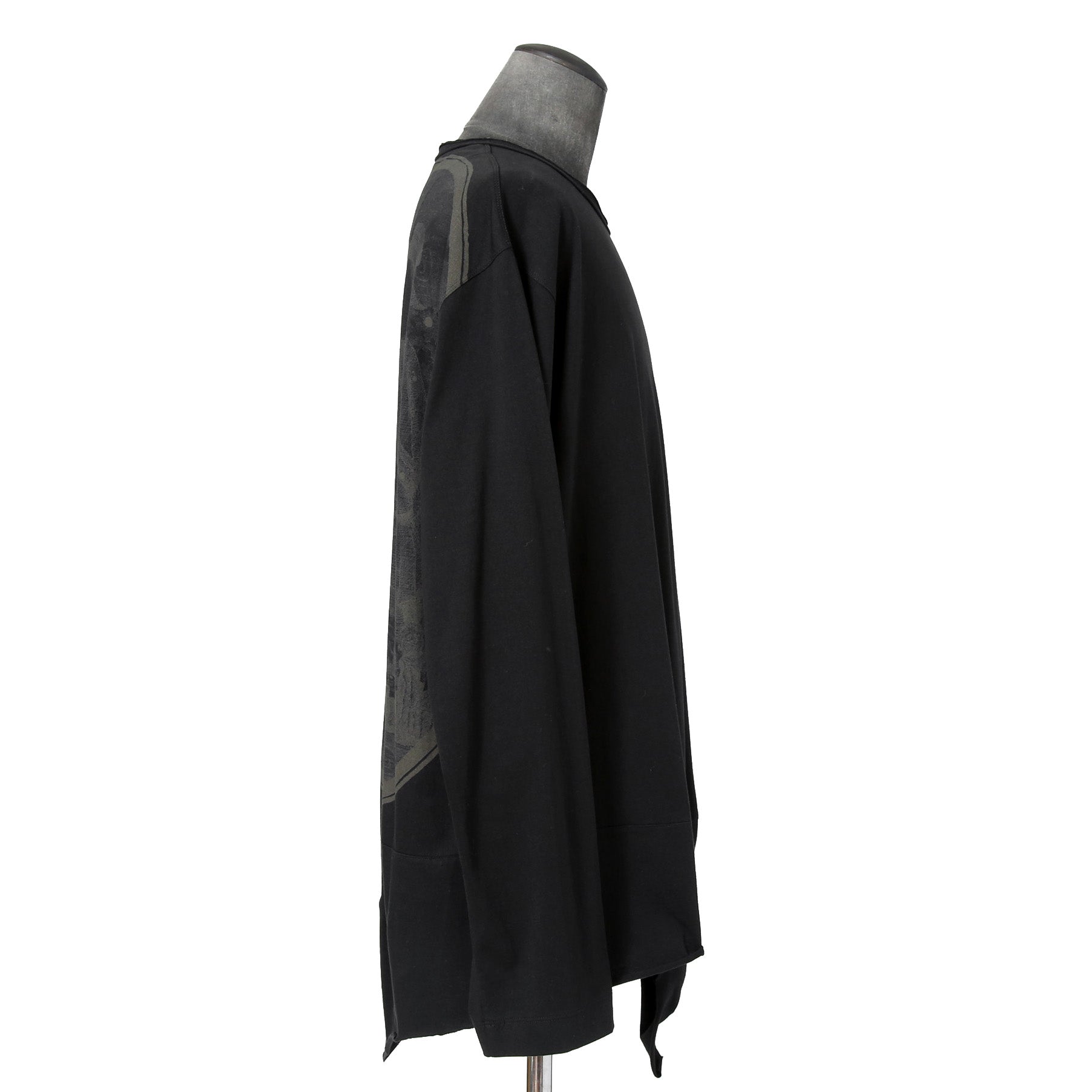美品 ZIGGY CHEN ジギーチェン / 2024AW バックプリント 長袖Tシャツ / size 46 （BLACK）