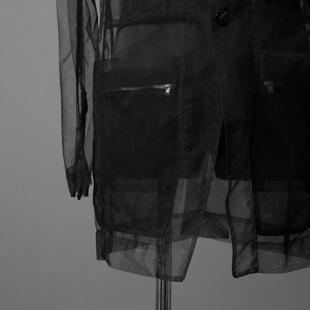 Rick Owens リックオウエンス / 23SS EDFU / LIDO Tulle Blazer / シアー素材 リド ジャケット / RR01C4723TU / size 50 ( BLACK)