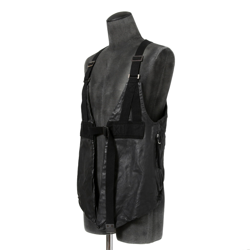 美品 Boris Bidjan Saberi ボリスビジャンサベリ / 2022AW VEST BAG3 FMM20002 / Horse Leather (BLACK)