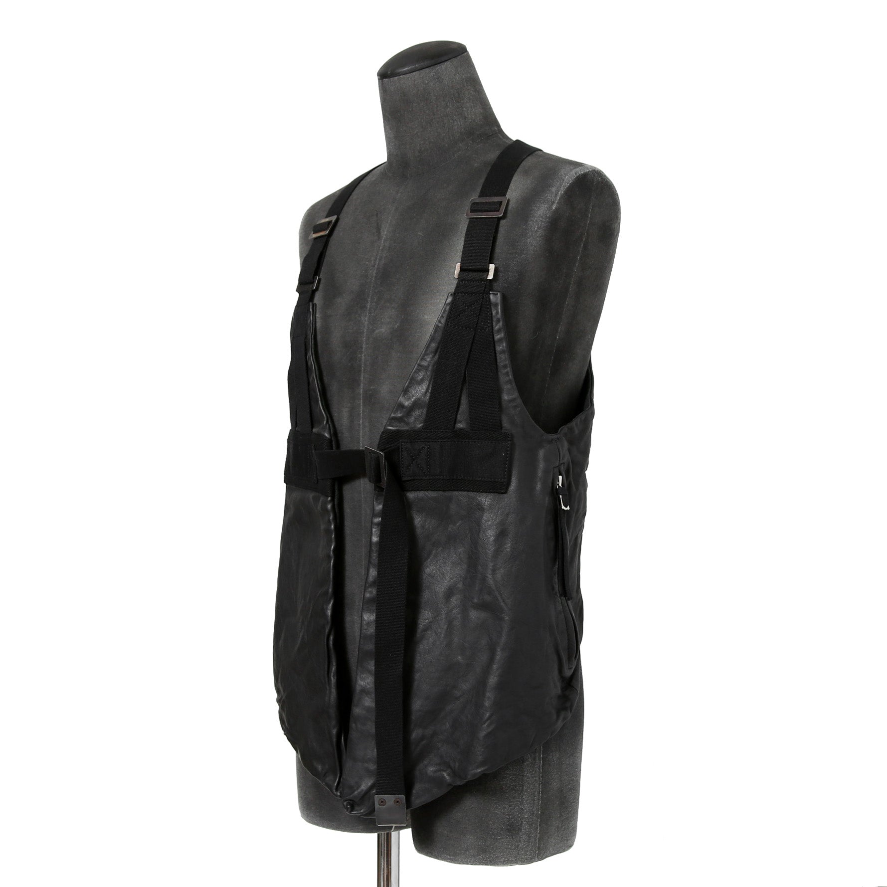 美品 Boris Bidjan Saberi ボリスビジャンサベリ / 2022AW VEST BAG3 FMM20002 / Horse Leather (BLACK)