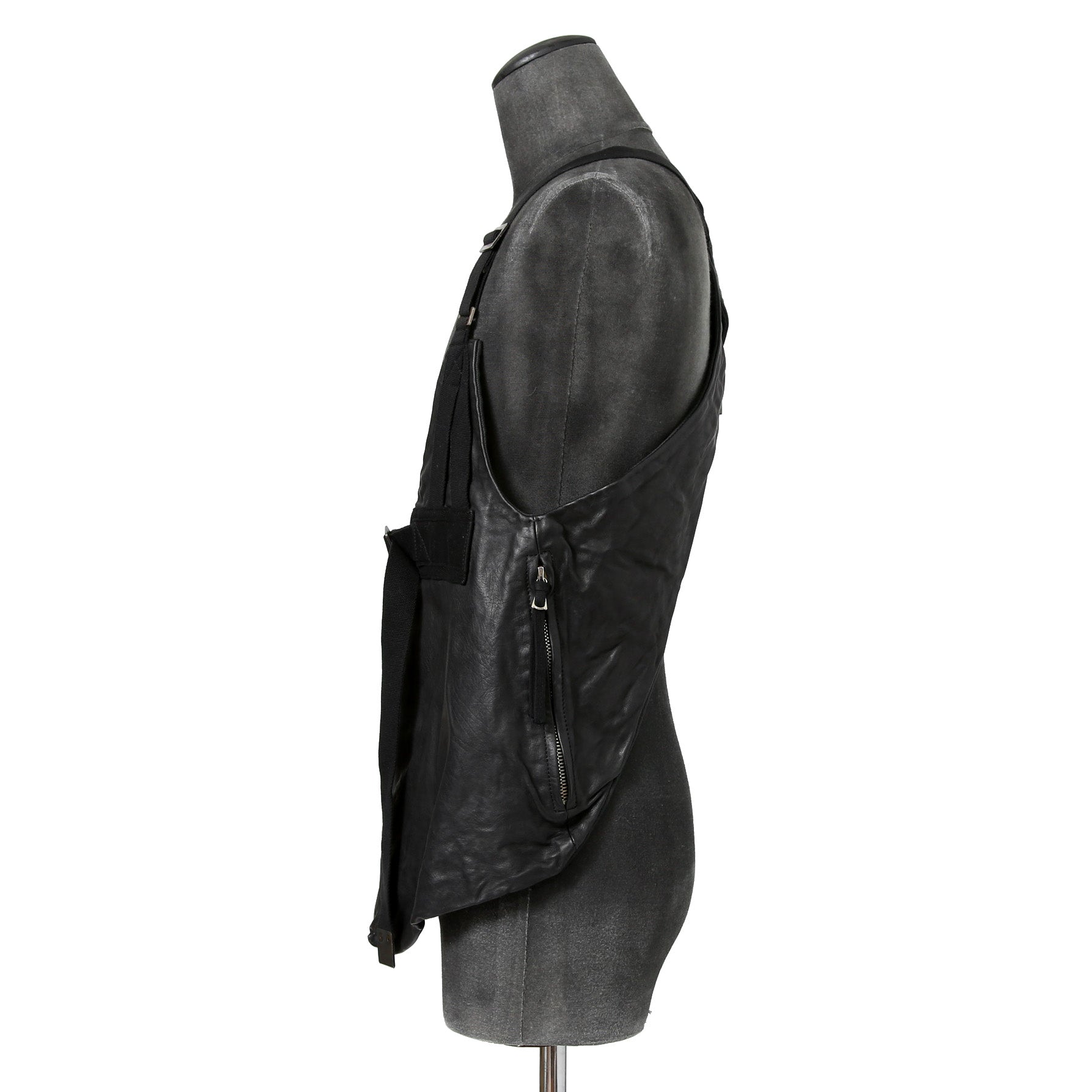 美品 Boris Bidjan Saberi ボリスビジャンサベリ / 2022AW VEST BAG3 FMM20002 / Horse Leather (BLACK)