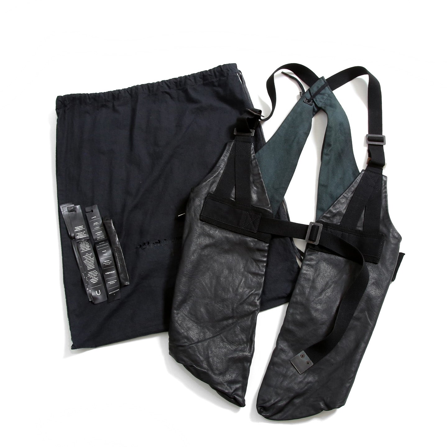 美品 Boris Bidjan Saberi ボリスビジャンサベリ / 2022AW VEST BAG3 FMM20002 / Horse Leather (BLACK)
