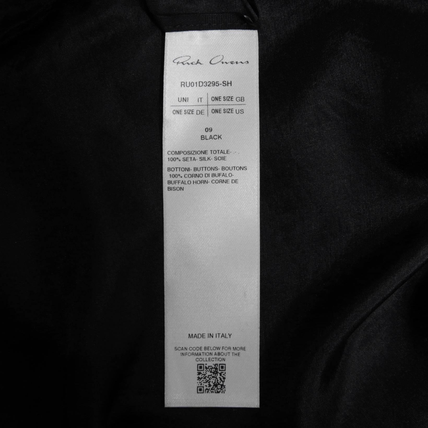 Rick Owens リックオウエンス / 24FW Concordians Jumbo / ハイネック 長袖シャツ / RU01D3295-SH / ONE SIZE (BLACK)