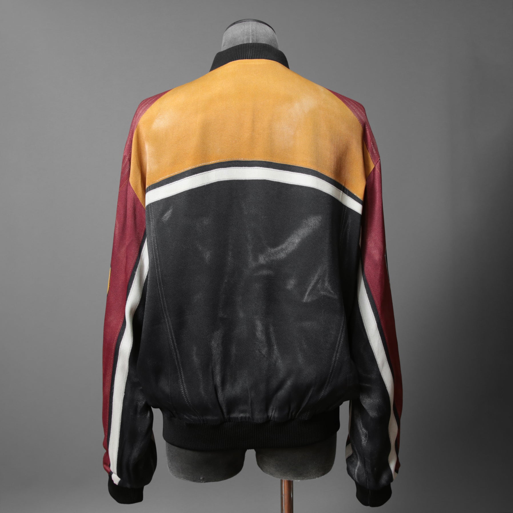 DIESEL ディーゼル / 22SS J-MOLLトロンプルイユ (トリックアート）プリント  / ボンバージャケット / size L (BLACK x WINE)