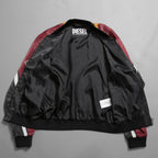 DIESEL ディーゼル / 22SS J-MOLLトロンプルイユ (トリックアート）プリント  / ボンバージャケット / size L (BLACK x WINE)