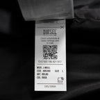 DIESEL ディーゼル / 22SS J-MOLLトロンプルイユ (トリックアート）プリント  / ボンバージャケット / size L (BLACK x WINE)