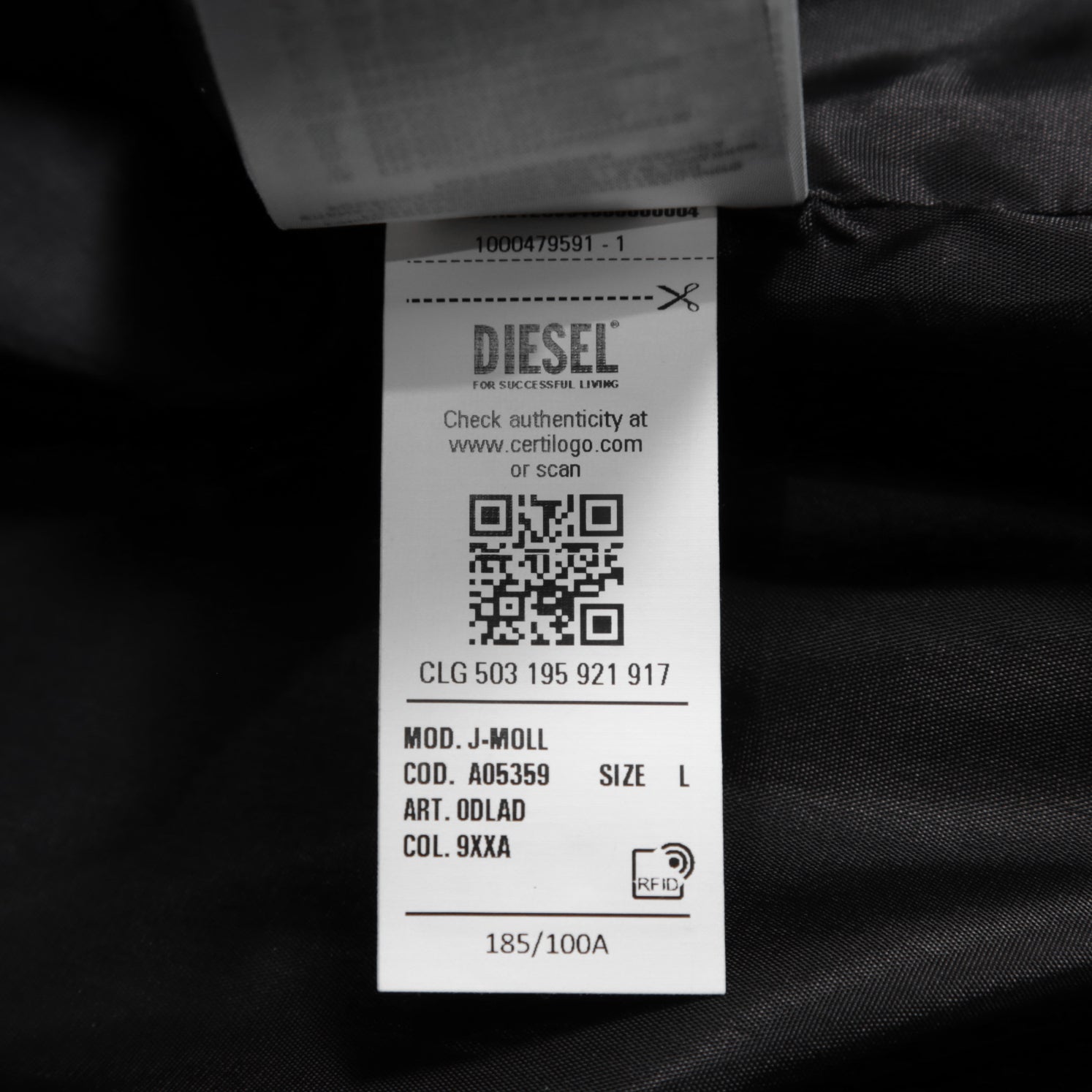 DIESEL ディーゼル / 22SS J-MOLLトロンプルイユ (トリックアート）プリント  / ボンバージャケット / size L (BLACK x WINE)