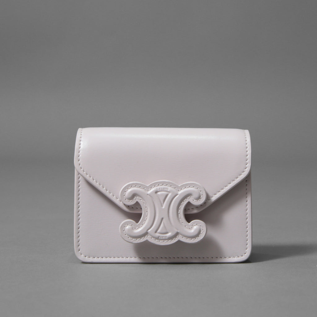 CELINE セリーヌ / 美品 トリオンフ チェーン ショルダー ミニ バッグ /  レザー / ライトピンク / ポシェット レディース