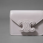 CELINE セリーヌ / 美品 トリオンフ チェーン ショルダー ミニ バッグ /  レザー / ライトピンク / ポシェット レディース