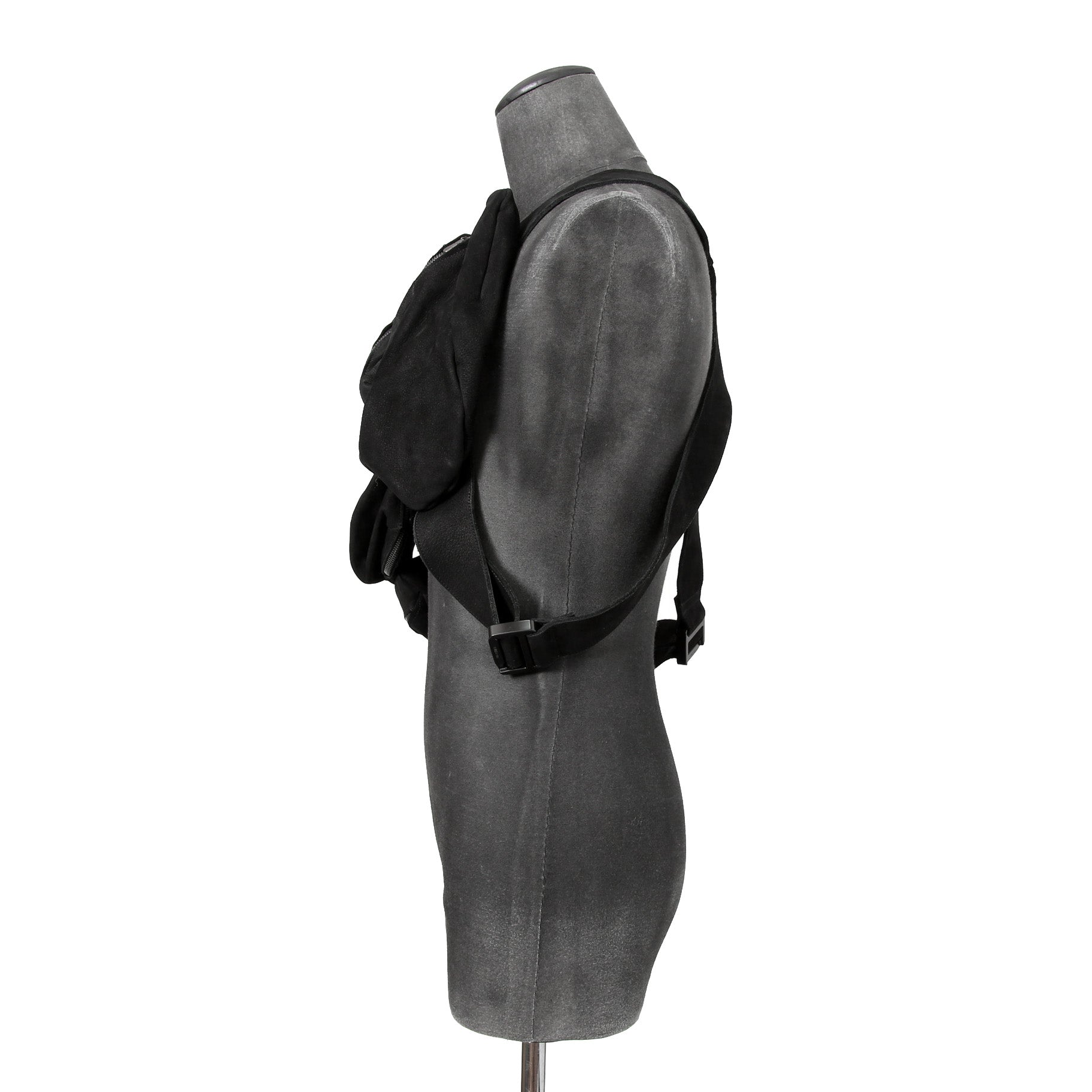 新品 Leon Emanuel Blanck レオン エマニュエル ブランク/ 24AW GUIDI Buffalo Nubuck Leather / Distortion Multi Pocket Vest Bag (BLACK)