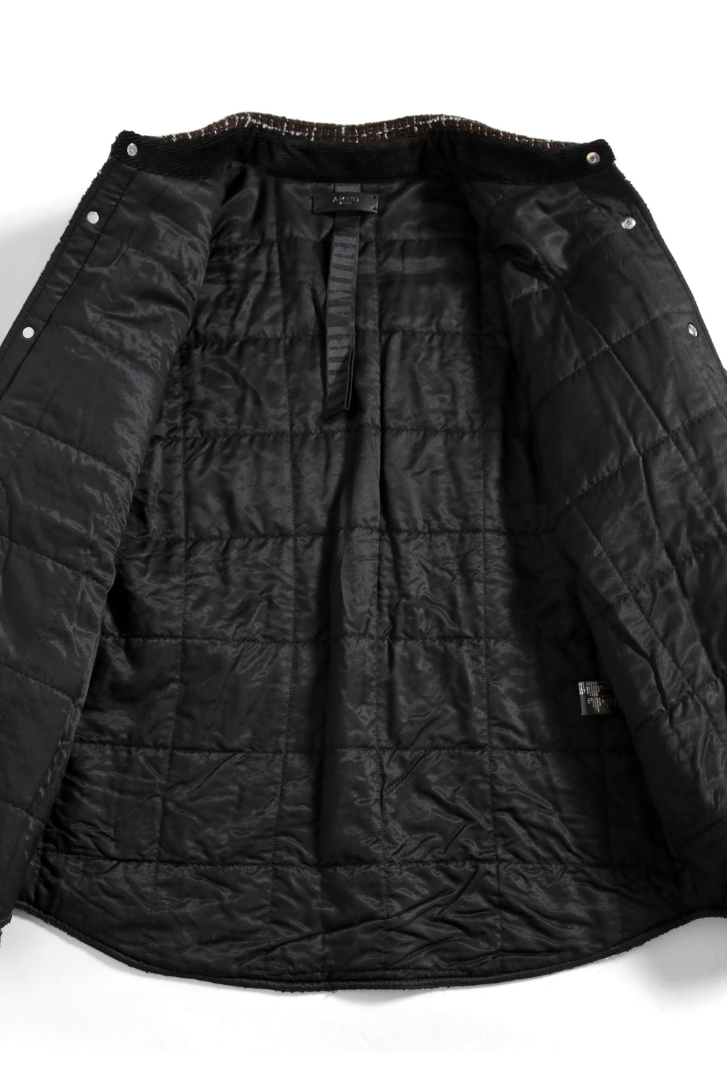 美品 AMIRI アミリ 22AW BOUCLE PADDED PVER SHIRT ツイードパデッドオーバーシャツジャケット / size M ブラウン
