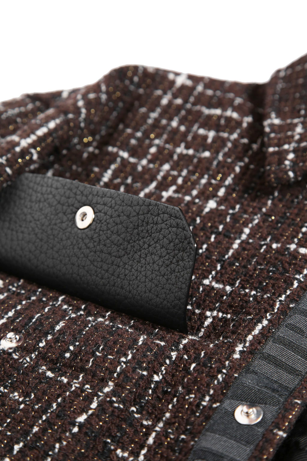 美品 AMIRI アミリ 22AW BOUCLE PADDED PVER SHIRT ツイードパデッドオーバーシャツジャケット / size M ブラウン