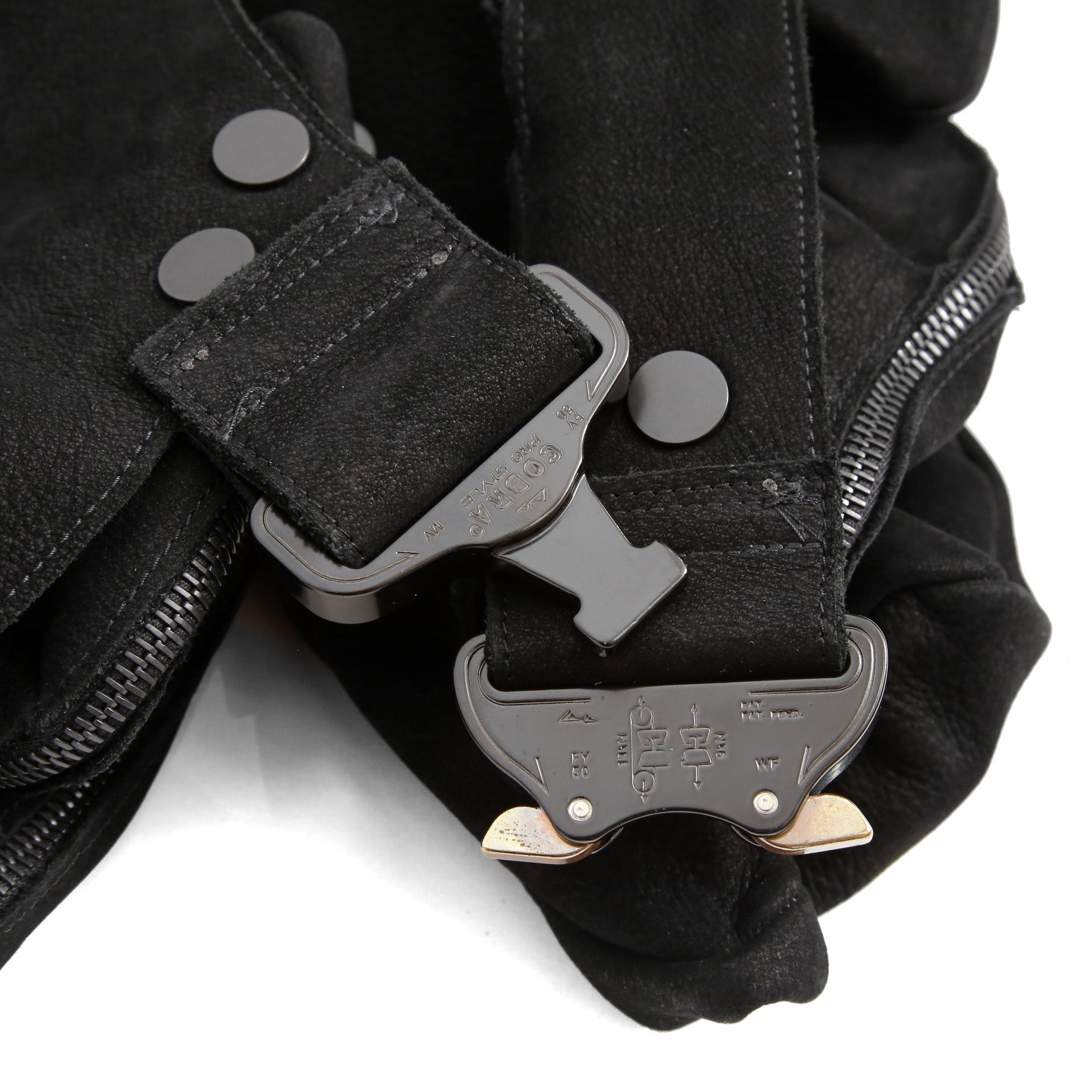 新品 Leon Emanuel Blanck レオン エマニュエル ブランク/ 24AW GUIDI Buffalo Nubuck Leather / Distortion Multi Pocket Vest Bag (BLACK)