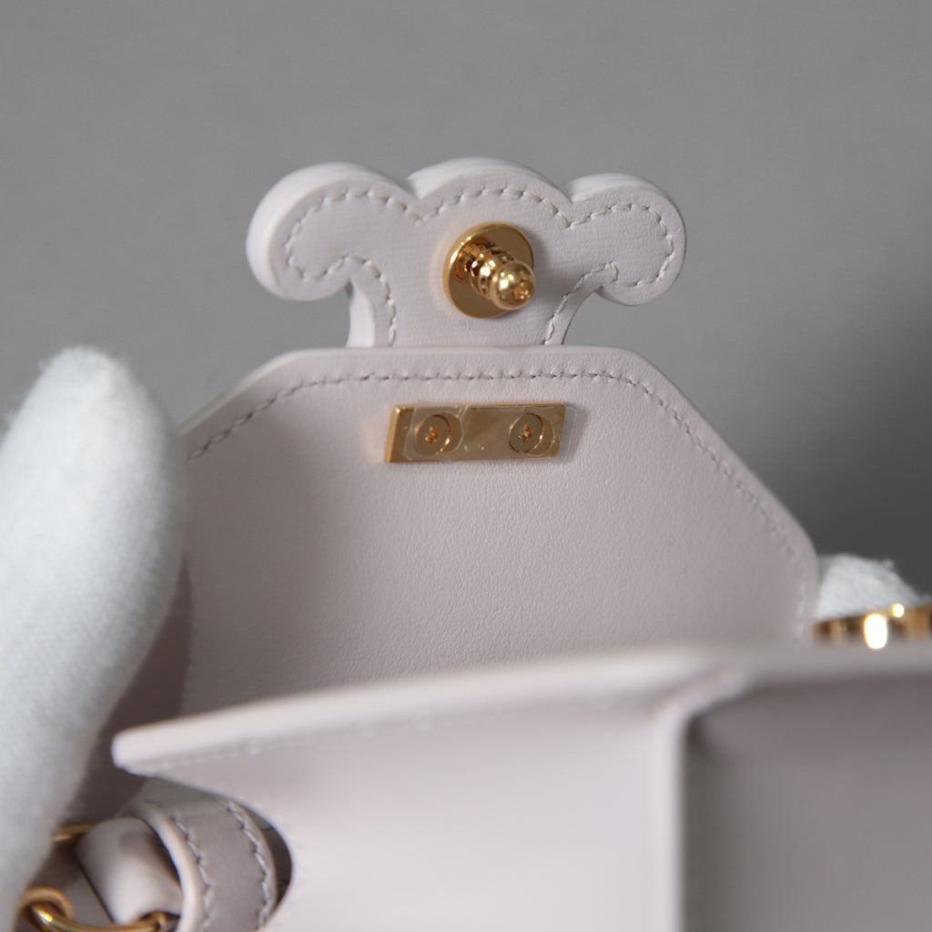 CELINE セリーヌ / 美品 トリオンフ チェーン ショルダー ミニ バッグ /  レザー / ライトピンク / ポシェット レディース