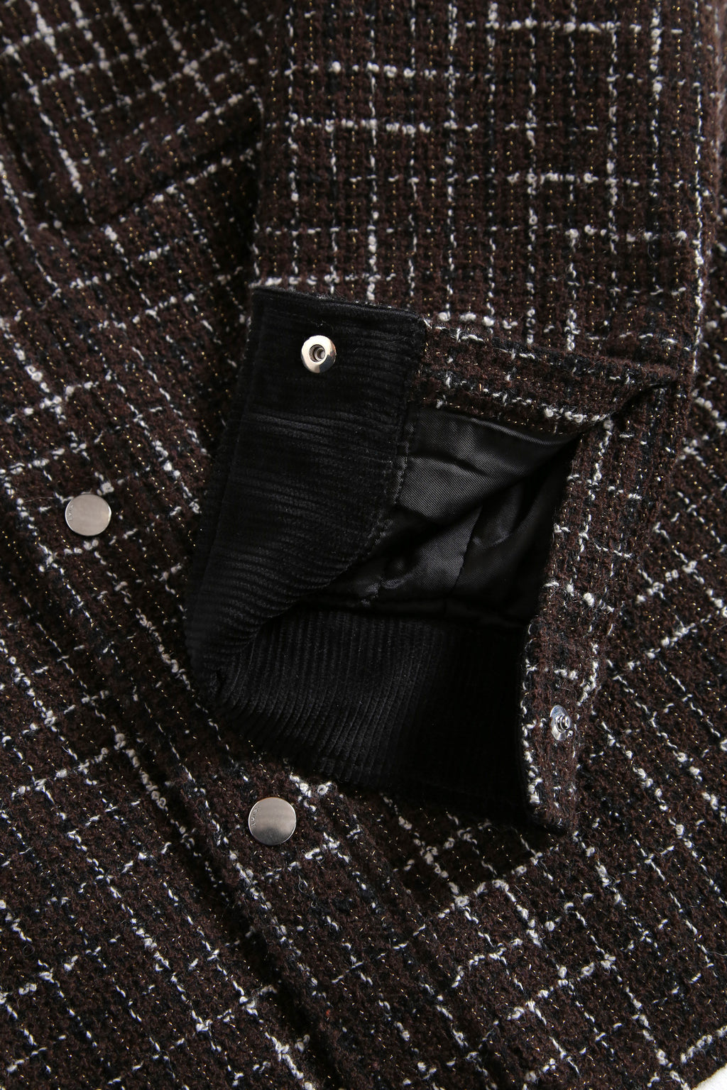 美品 AMIRI アミリ 22AW BOUCLE PADDED PVER SHIRT ツイードパデッドオーバーシャツジャケット / size M ブラウン