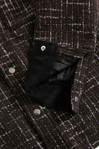 美品 AMIRI アミリ 22AW BOUCLE PADDED PVER SHIRT ツイードパデッドオーバーシャツジャケット / size M ブラウン