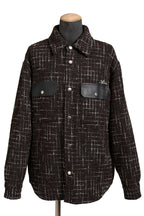 美品 AMIRI アミリ 22AW BOUCLE PADDED PVER SHIRT ツイードパデッドオーバーシャツジャケット / size M ブラウン