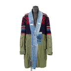 新品 GREG LAUREN グレッグローレン / 国内未入荷 50/50 KIMONO ARTIST COATコート / size 2 (KHAKI x MURTI COLOR)