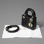 Dior クリスチャン ディオール / Lady Dior マイクロバッグ /カナージュ ラムスキン / S0856ONGE_M900 / BLACK