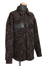 美品 AMIRI アミリ 22AW BOUCLE PADDED PVER SHIRT ツイードパデッドオーバーシャツジャケット / size M ブラウン