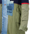 新品 GREG LAUREN グレッグローレン / 国内未入荷 50/50 KIMONO ARTIST COATコート / size 2 (KHAKI x MURTI COLOR)