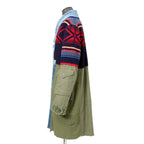 新品 GREG LAUREN グレッグローレン / 国内未入荷 50/50 KIMONO ARTIST COATコート / size 2 (KHAKI x MURTI COLOR)