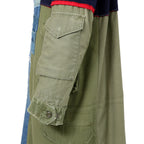 新品 GREG LAUREN グレッグローレン / 国内未入荷 50/50 KIMONO ARTIST COATコート / size 2 (KHAKI x MURTI COLOR)