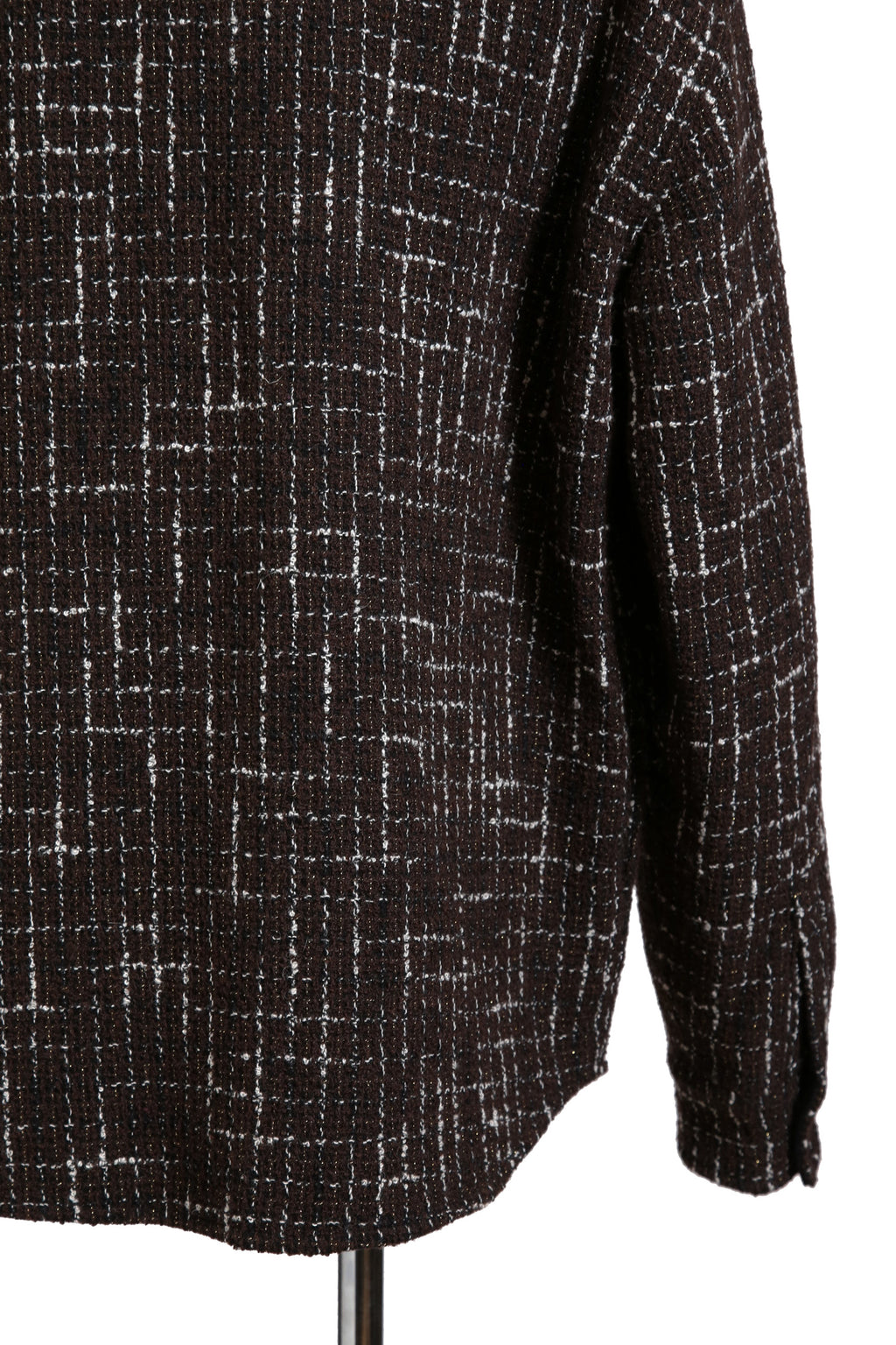 美品 AMIRI アミリ 22AW BOUCLE PADDED PVER SHIRT ツイードパデッドオーバーシャツジャケット / size M ブラウン