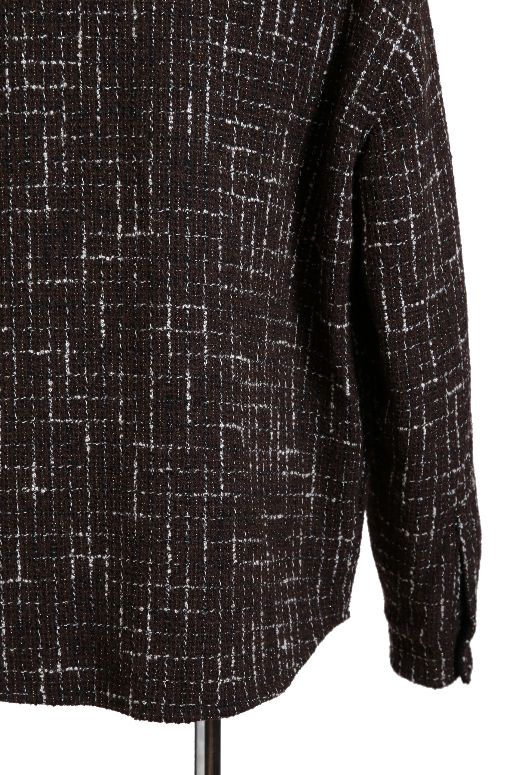 美品 AMIRI アミリ 22AW BOUCLE PADDED PVER SHIRT ツイードパデッドオーバーシャツジャケット / size M ブラウン