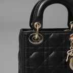 Dior クリスチャン ディオール / Lady Dior マイクロバッグ /カナージュ ラムスキン / S0856ONGE_M900 / BLACK