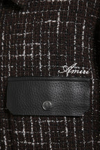 美品 AMIRI アミリ 22AW BOUCLE PADDED PVER SHIRT ツイードパデッドオーバーシャツジャケット / size M ブラウン