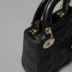 Dior クリスチャン ディオール / Lady Dior マイクロバッグ /カナージュ ラムスキン / S0856ONGE_M900 / BLACK