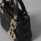 Dior クリスチャン ディオール / Lady Dior マイクロバッグ /カナージュ ラムスキン / S0856ONGE_M900 / BLACK