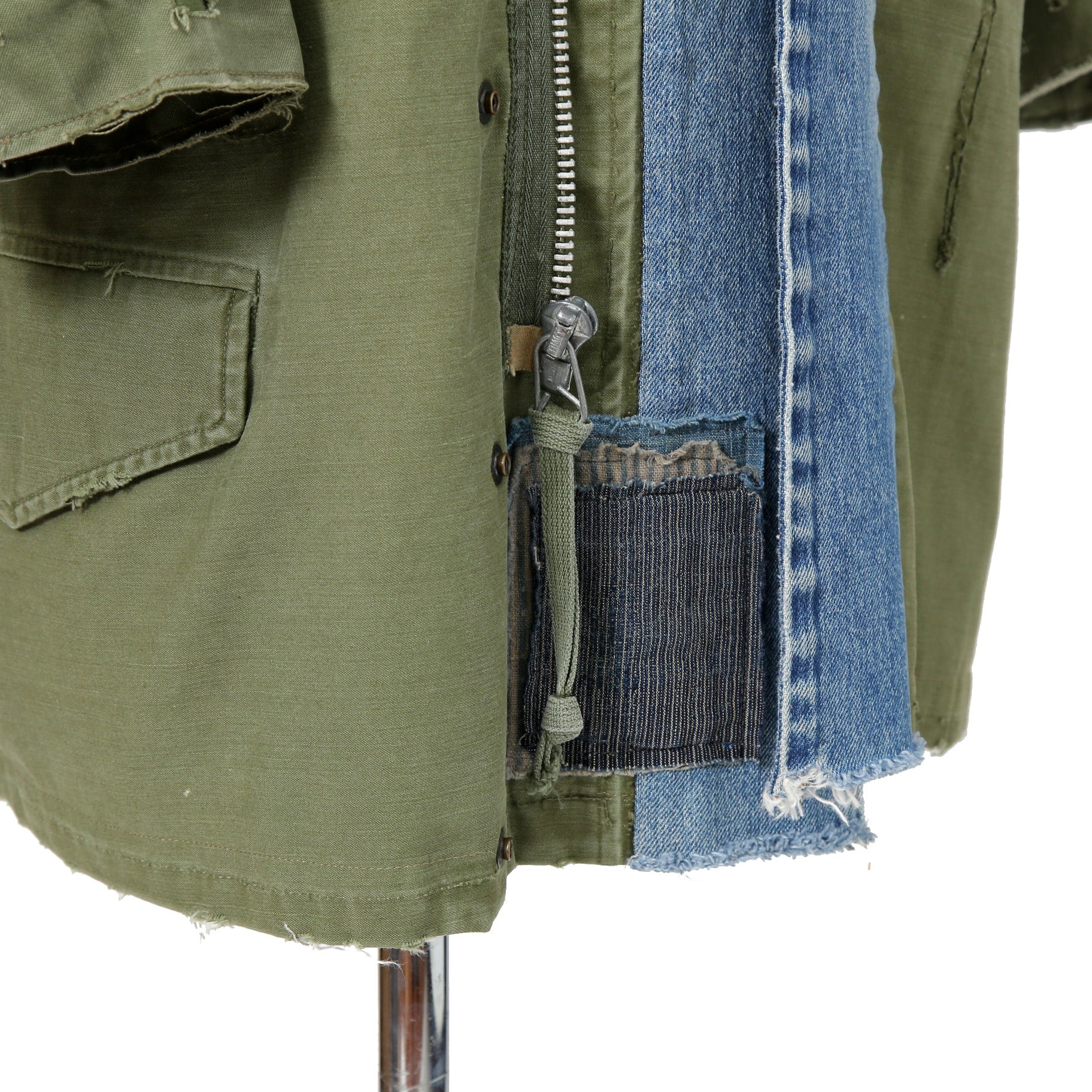 新品 GREG LAUREN グレッグローレン / 国内未入荷 50/50 KIMONO ARTIST COATコート / size 2 (KHAKI x MURTI COLOR)