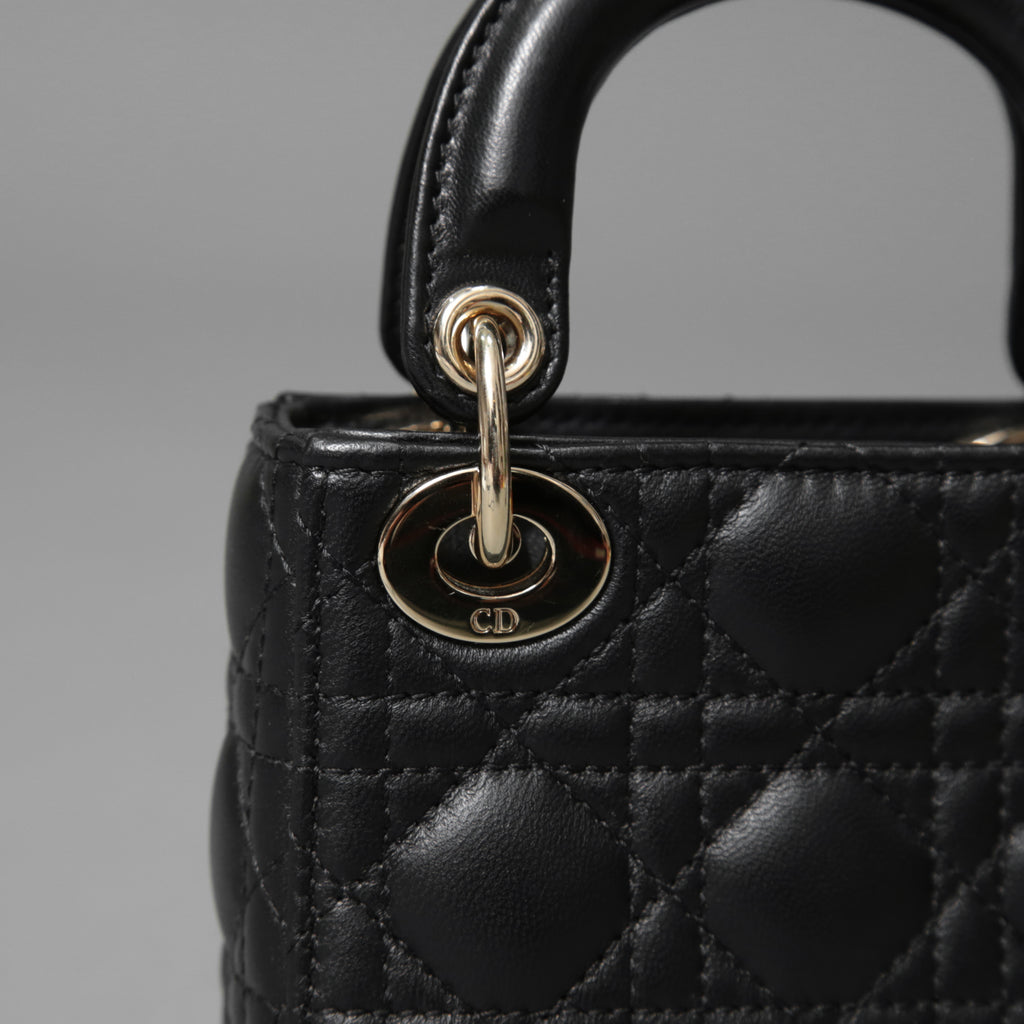 Dior クリスチャン ディオール / Lady Dior マイクロバッグ /カナージュ ラムスキン / S0856ONGE_M900 / BLACK