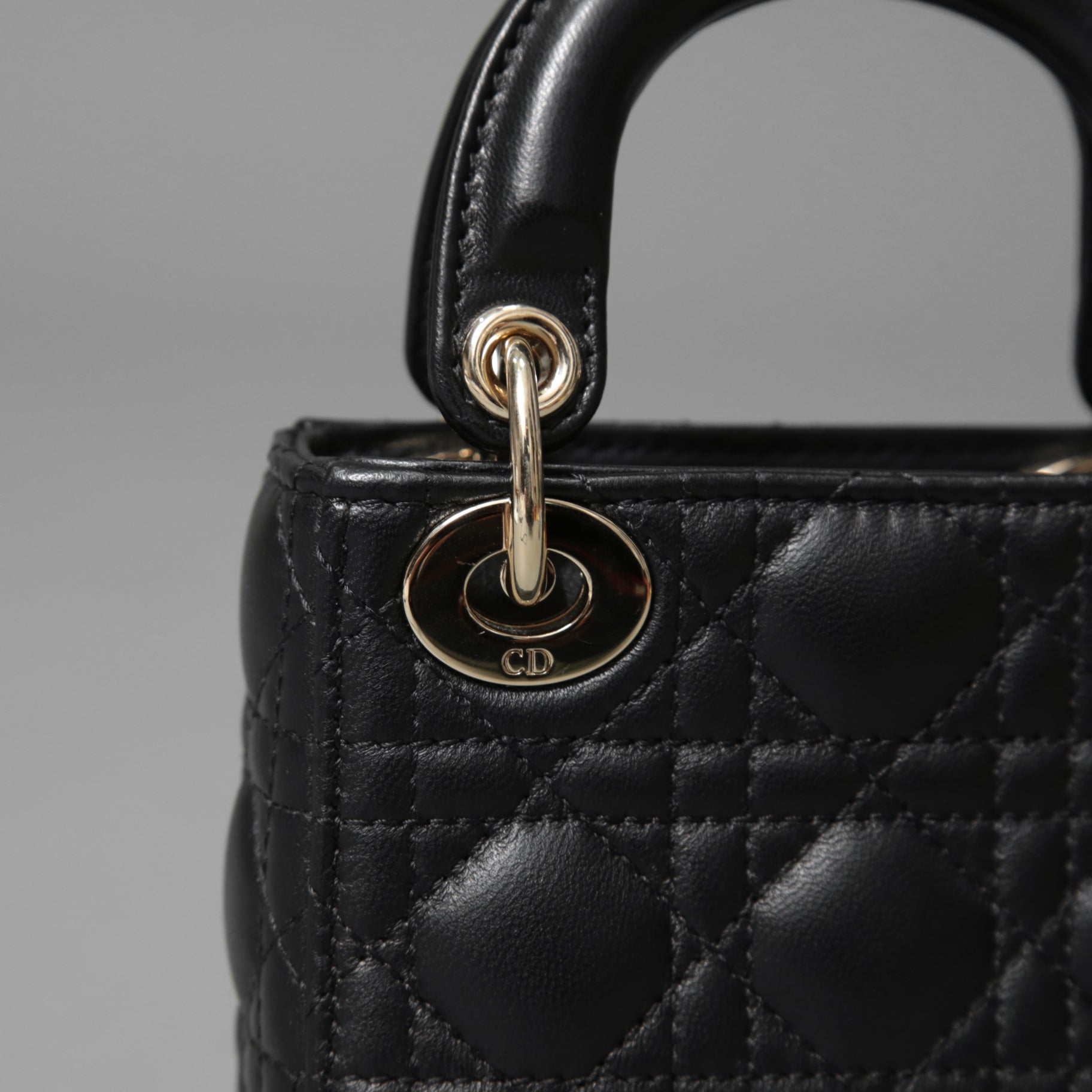 Dior クリスチャン ディオール / Lady Dior マイクロバッグ /カナージュ ラムスキン / S0856ONGE_M900 / BLACK