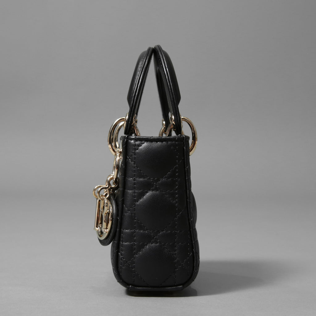 Dior クリスチャン ディオール / Lady Dior マイクロバッグ /カナージュ ラムスキン / S0856ONGE_M900 / BLACK