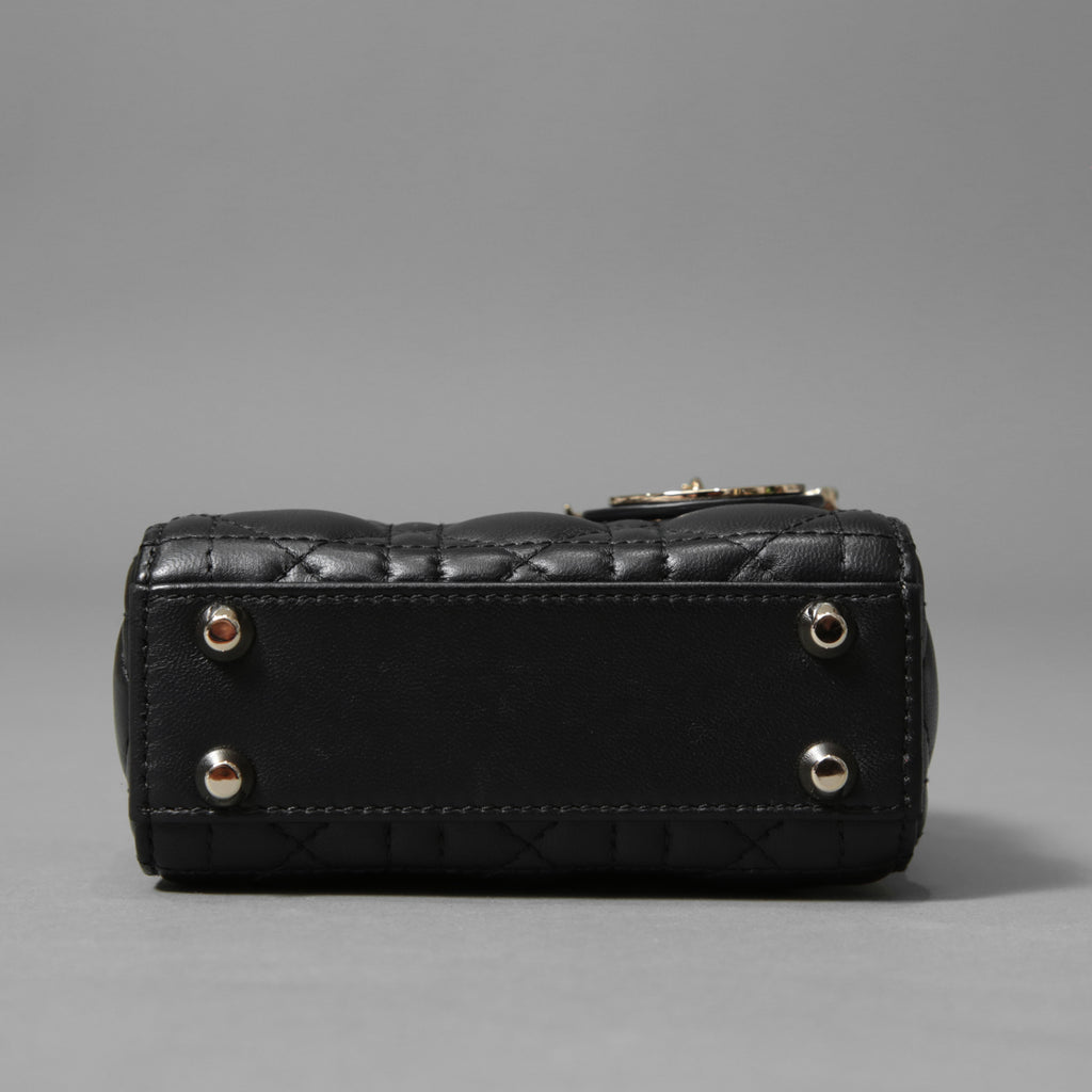 Dior クリスチャン ディオール / Lady Dior マイクロバッグ /カナージュ ラムスキン / S0856ONGE_M900 / BLACK