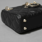 Dior クリスチャン ディオール / Lady Dior マイクロバッグ /カナージュ ラムスキン / S0856ONGE_M900 / BLACK